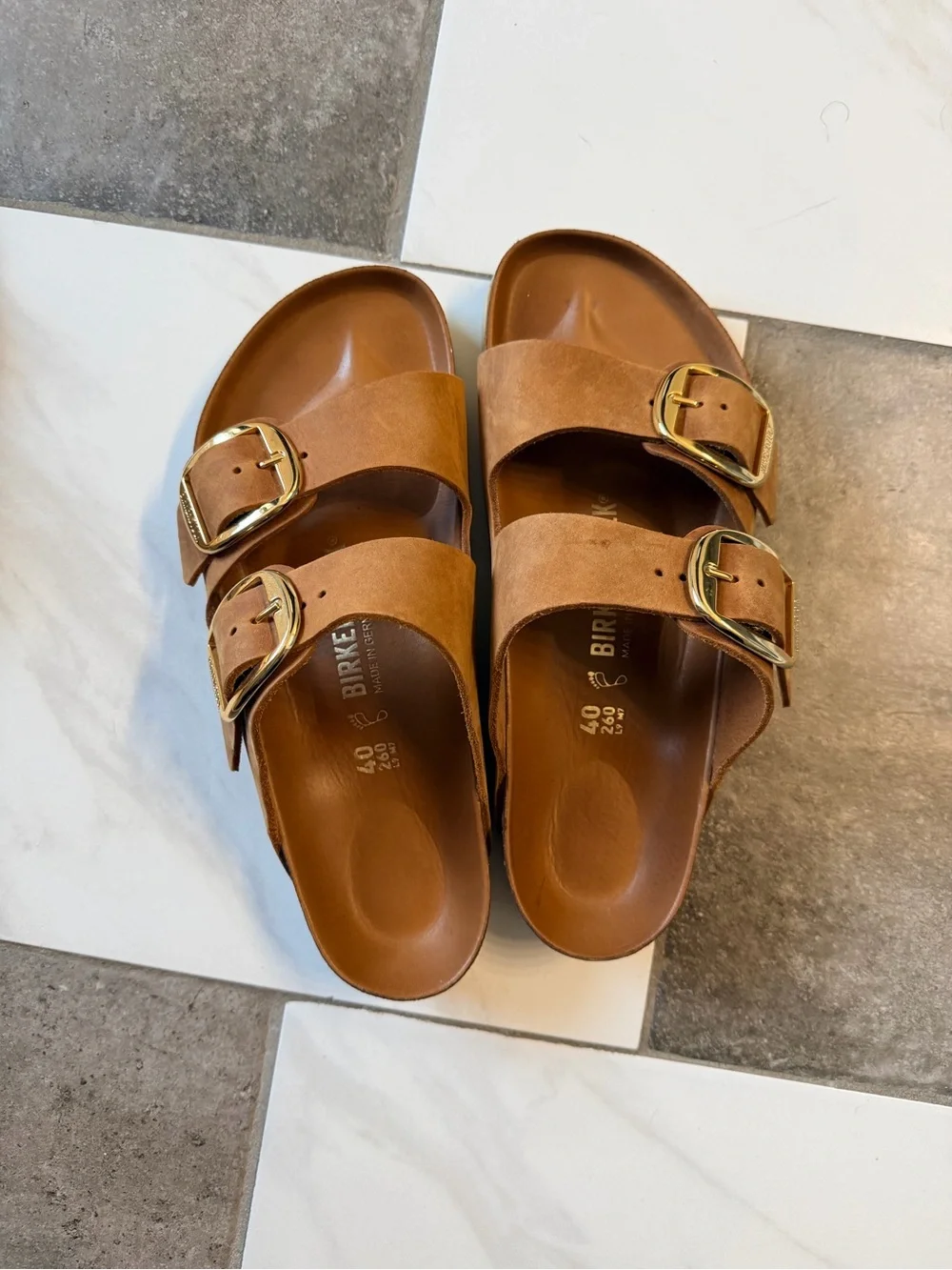 Birkenstock Two-Strap Sandals in Cognac - Picture 1 of 2